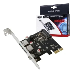 Placa Pcie X1 2 Portas Usb 3.0 1 Porta Usb C 3.1 Low Profile