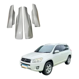 Kit Jogo Tampa Acabamento Rack Prata Rav4 2006 Á 2012 4pc Cinza
