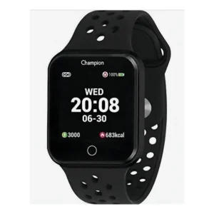 Smartwatch Champion Ch50006 Caixa Preta Pulseira Preta Bisel Preto Desenho Da Pulseira Z