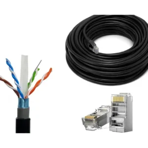 Cabo De Rede Cat-6 Dupla Capa 100m + 100 Rj45 Cat6 Blindado