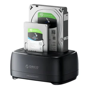 Dock Station Orico JC-DD28U3-C 2-Bay SATA USB-C/3.0 Suporta HD 2.5/3.5 até 36TB