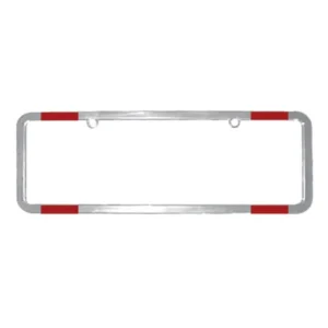 Moldura Cromada Refletor Padrão Placa Mercosul Carro