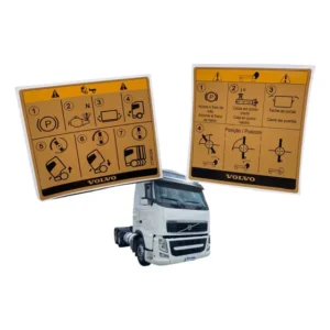 Adesivos Instruções Para Cabine Caminhão Volvo Fh Série 400