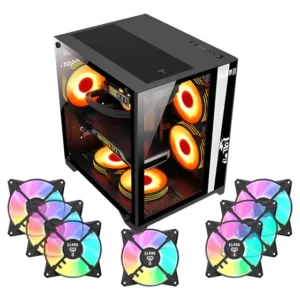 Gabinete Gamer Clanm Grodd Com 7 Fans Cooler Preto