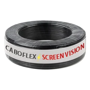 Fio 6mm Cabo Flexível Rolo Com 50 metros Elétrico 750v Cor Preto Marca Screen Vision