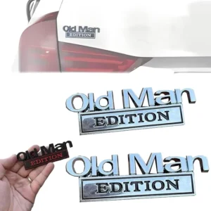 2 Peças De Emblema De Carro Old Man Edition, Placa De Identi