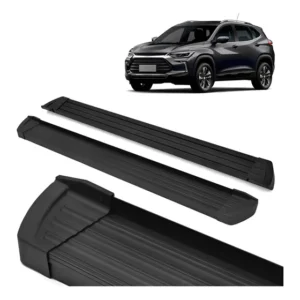 Estribo Slim Plataforma Aluminio Preto Tracker 2020 A 2026 Preto