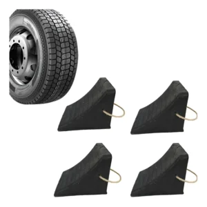 Kit 4 Calço Segurança Roda Caminhão Caminhonete Carreta Preto