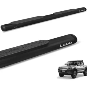Estribo Lateral Oval Oblongo L200 Sport Outdoor 2004 A 2007 Preto Fosco