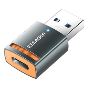 Adaptador Conversor Otg Usb 3.0 Macho Para Usb-c Tipo-c Fême Cinza