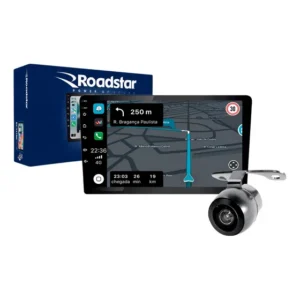 Central Tela 9'' Carplay Sem Fio Rs-915br + Câmera De Ré Cor Preta