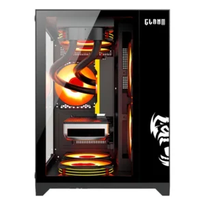 Gabinete Gamer Aquario Clanm Grodd Night Lateral de Vidro Temperado