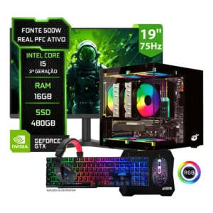 Pc Gamer Completo Cpu Intel I5 16gb Ram Ssd 480gb Vídeo 1gb 480 Gb 16 Gb Intel Hd Graphics 2500