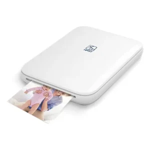 Mini Impressora Fotográfica Colorida Bluetooth 2x3 Polegadas Branco