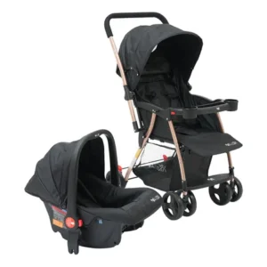 Carrinho De Bebê Com Bebê Conforto 2 Em 1 Youturn Maxi Baby Cor Gold Preto
