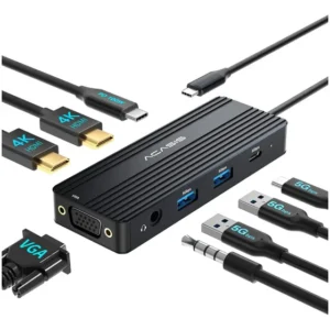 Estação De Ancoragem Acasis Usb C Com Dois Monitores Hdmi/vg