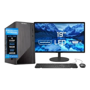 Computador Completo Intel I5 12400f 16gb Ddr4 Ssd 480gb 19