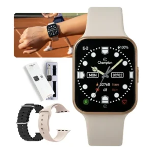 Relógio Smart Champion Unissex Troca Pulseira Novas Cores P Preto Bege