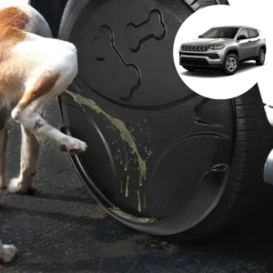 4 Capa Protetora Roda Pneu Jeep Compass Anti Xixi Cachorro Preto