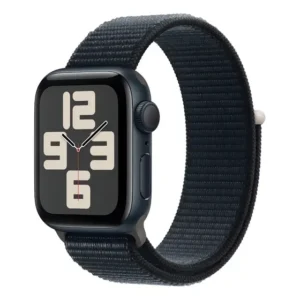 Apple Watch Se 2a Geração 44mm Gps Meia Noite Pulseira Loop Branco Mesh Preto