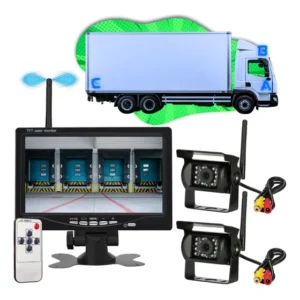 Kit Tela 7 Pol Lcd 2 Cameras Led Infra Wireless Sem Fio 24v