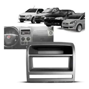 Moldura Painel Radio Fiat Strada Cinza 2008 2009 2010 2011 Cinza Kyron