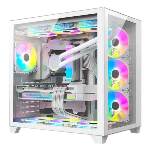 Gabinete Mid Tower Gamer Branco K-Mex Space ATX CG-W2R4 Sem Fans