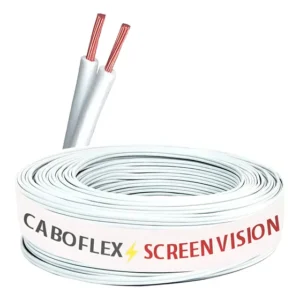 Fio Paralelo 1,5mm Cabo Duplo 2x1,5mm Rolo 100 Metros Elétrico 750v Cor Branco Marca Screen Vision