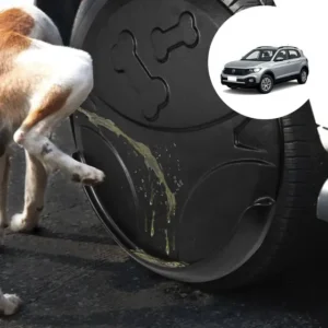 Kit 4 Capa Protetora Roda Pneu T-cross Anti Xixi Cachorro Preto