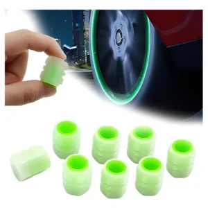 8 Tampa De Bico Pneu Luminosa Led Carro Moto Bike Camionete