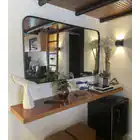 Espelho Retangular Corpo Inteiro Moldura Em Metal 160x55cm - Imagem 3