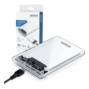 Case Gaveta Adaptador Externo Ssd/hd Usb 3.0 Transparência