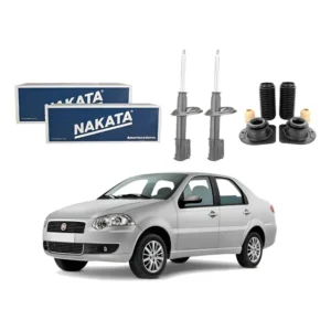 Par Amortecedor Dianteiro + Kits Fiat Siena 2010