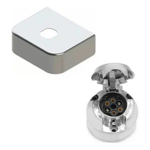 Kit Para Engate Com Tomada Cromada E Capinha Aço Inox 9cm