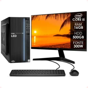 Computador Completo Intel Core I5 Turbo 16gb Hd 500gb Monitor 17 Teclado e Mouse Strong Tech