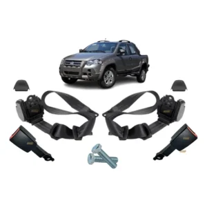 Kit Cinto De Segurança Dianteiro Fiat Strada 2012 Até 2020