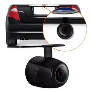 Camera De Ré 170° Graus A Prova Dágua Sistema Tv Universal Preto