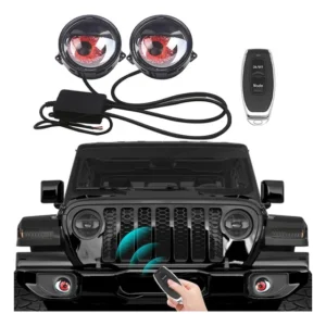 Luz De Olhos Diablo Para Carros, Com Controle Remoto, 12-36v