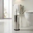 Escova Sanitária Aco Inox Brilhante Esfregador Limpador Vaso Prateado - Imagem 5