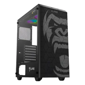 Gabinete Gamer Zilla Clanm Mid Tower Vidro Atx Até 6 Fans Preto