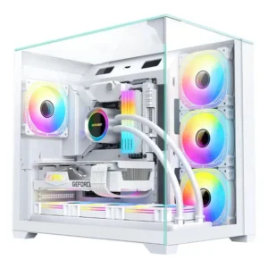 Gabinete Gamer Mid Tower Branco K-Mex Aquario CG-W1FD