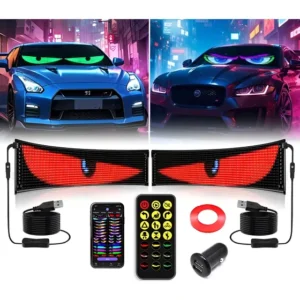 Kit 2 Peças Painel Tela Led Olho 37x9.5 Cm Carro Caminhão
