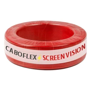 Fio 6mm Cabo Flexível Rolo Com 100 Metros Elétrico 750v Cor Vermelho Marca Screen Vision