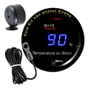 Medidor Temperatura Carro Bloco Motor Azul + Copo Comum