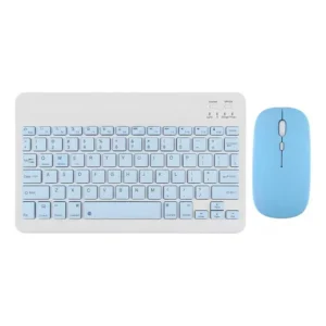 Kit Teclado e Mouse Bluetooth Azul Claro ABNT 1 Sem Fio Star Capas