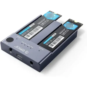 Leitor Baia Dupla M.2 Nvme Ssd Gabinete Função Clone Usb C