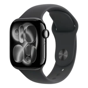 Apple Watch Series 11 GPS - Caixa preta brilhante de alumínio – 42 mm - Pulseira esportiva preta – P/M