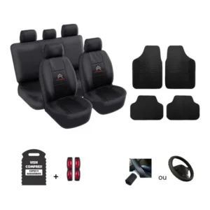 Kit Capas De Banco Couro Tapete Volantes C3 2013/2014/2015