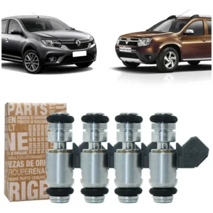 Jogo 4 Bico Injetor Iwp179 Clio Megane 1.6 16v Flex Renault