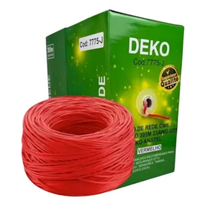Cabo De Rede Deko Cat6 100% Cobre 4 Pares 23awg 305m